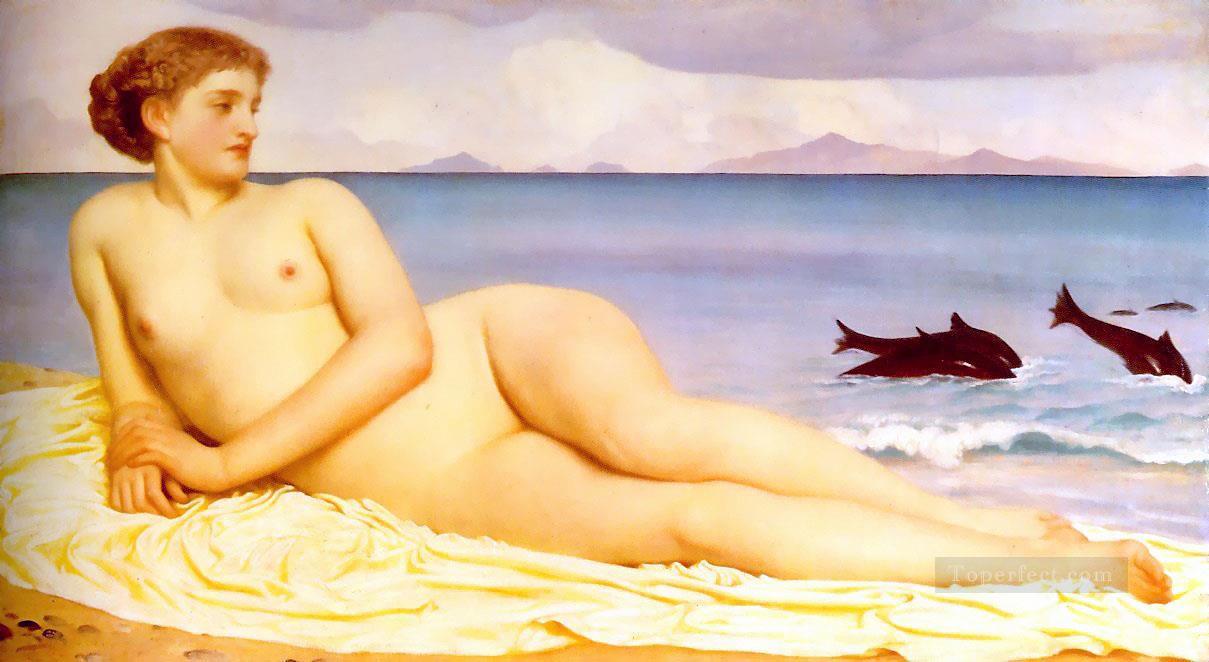Actaea the Nymph of the Shore 1868 Academicism Frederic Leighton Oil Paintings